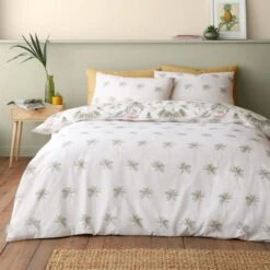 Catherine Lansfield Paradiso Palm Reversible Duvet Cover & Pillowcase Set -Bedding Store 30982992 alt03