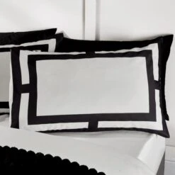 Catherine Lansfield So Soft Mono Panel Duvet Cover & Pillowcase Set -Bedding Store 30983081 alt01
