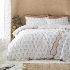 Pineapple Elephant Woodblock Floral Reversible Duvet Cover & Pillowcase Set -Bedding Store 30983256